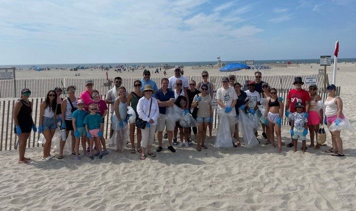 Global Day of Giving beach clean up event