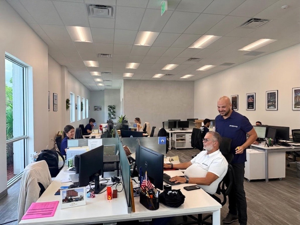 A working day at the Miami offices