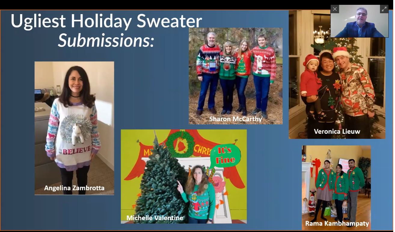 PRO's holiday sweater contest.