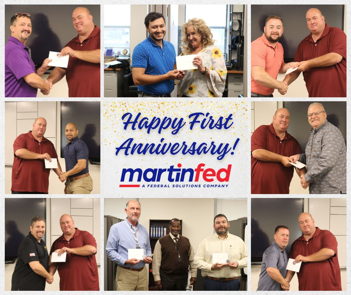 MartinFed team member anniversaries. 