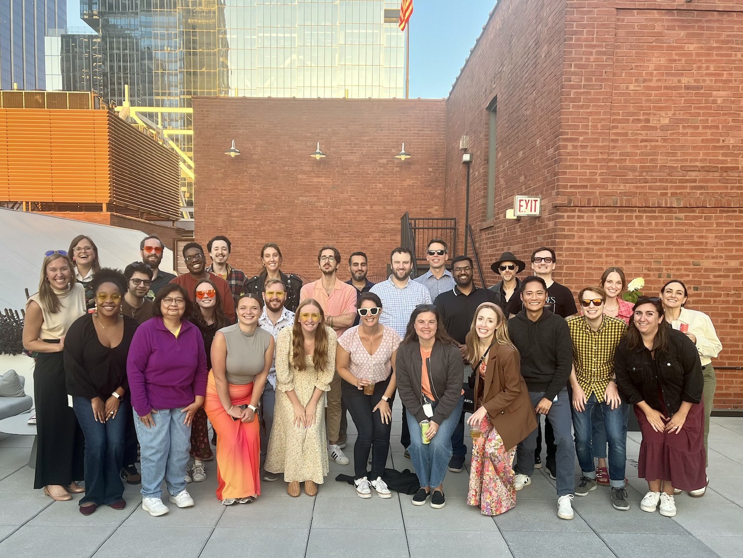 Chicago Kin on the office rooftop at our annual sunset soiree.