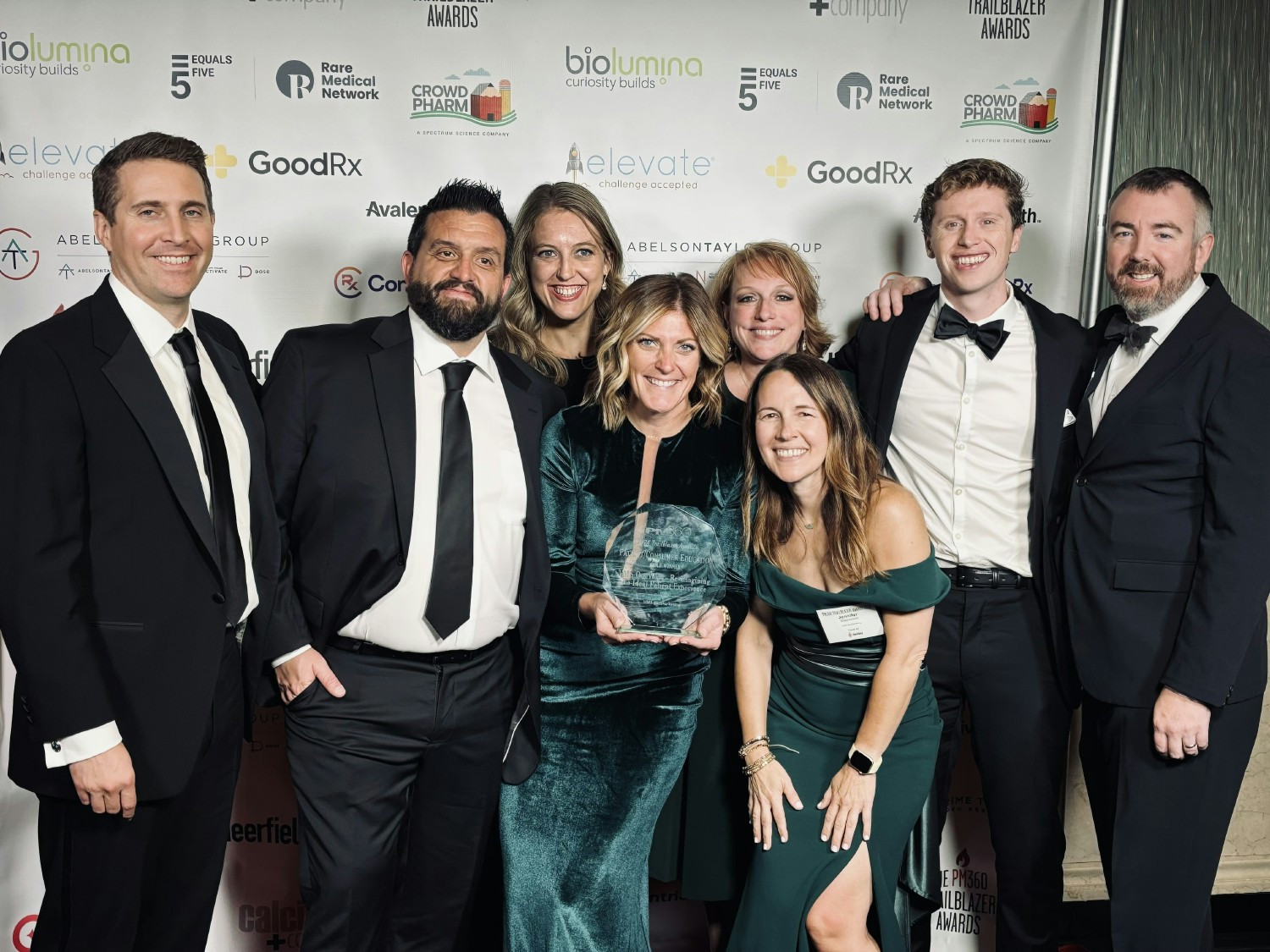Momentum employees receiving the PM360 Trailblazer Award