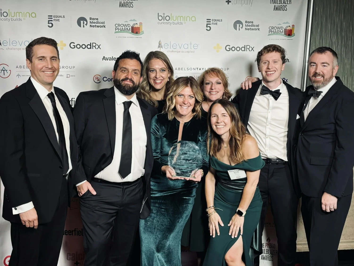 Momentum employees receiving the PM360 Trailblazer Award
