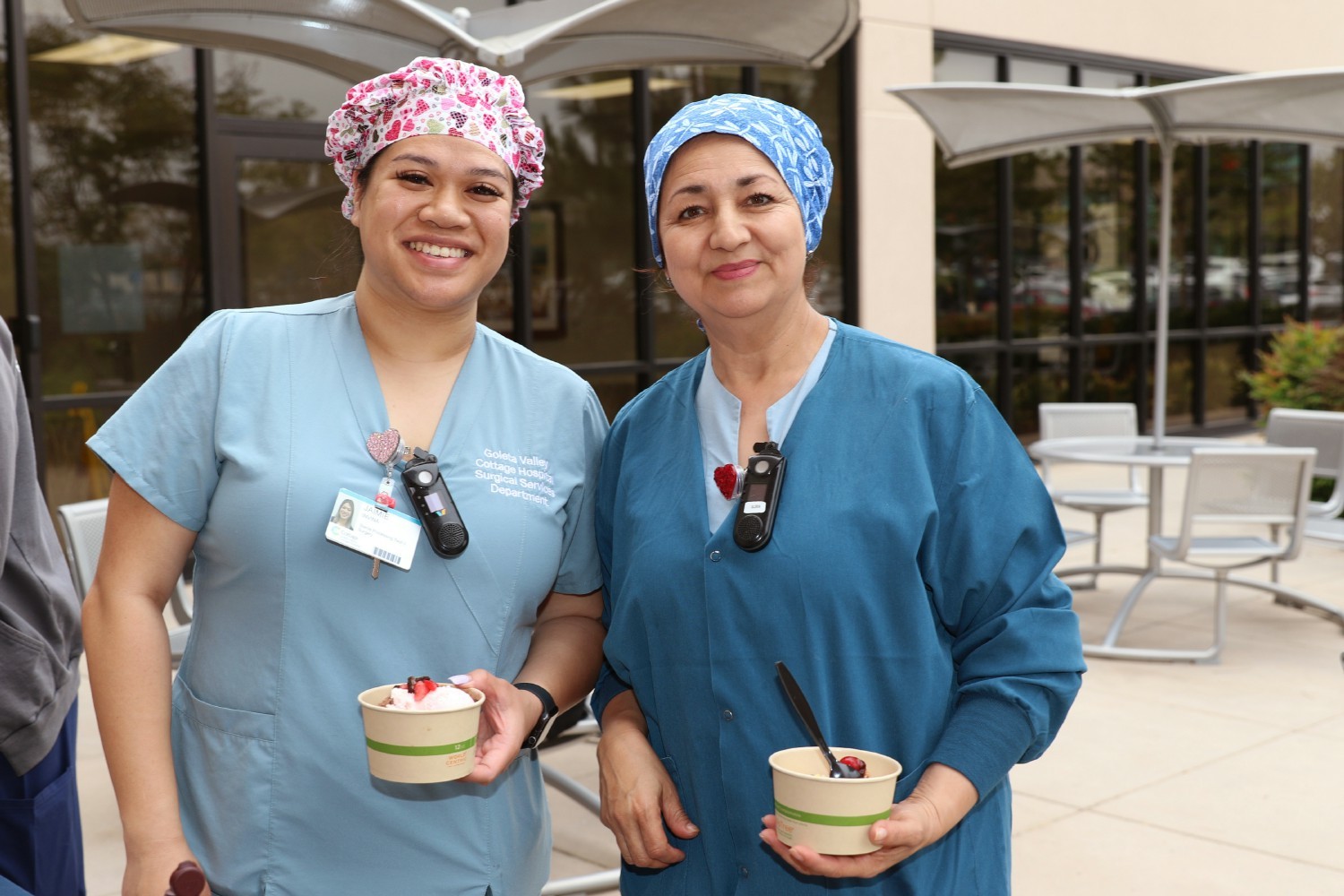 During National Hospital Week, employees enjoy an ice cream social - one of many events to celebrate their great work