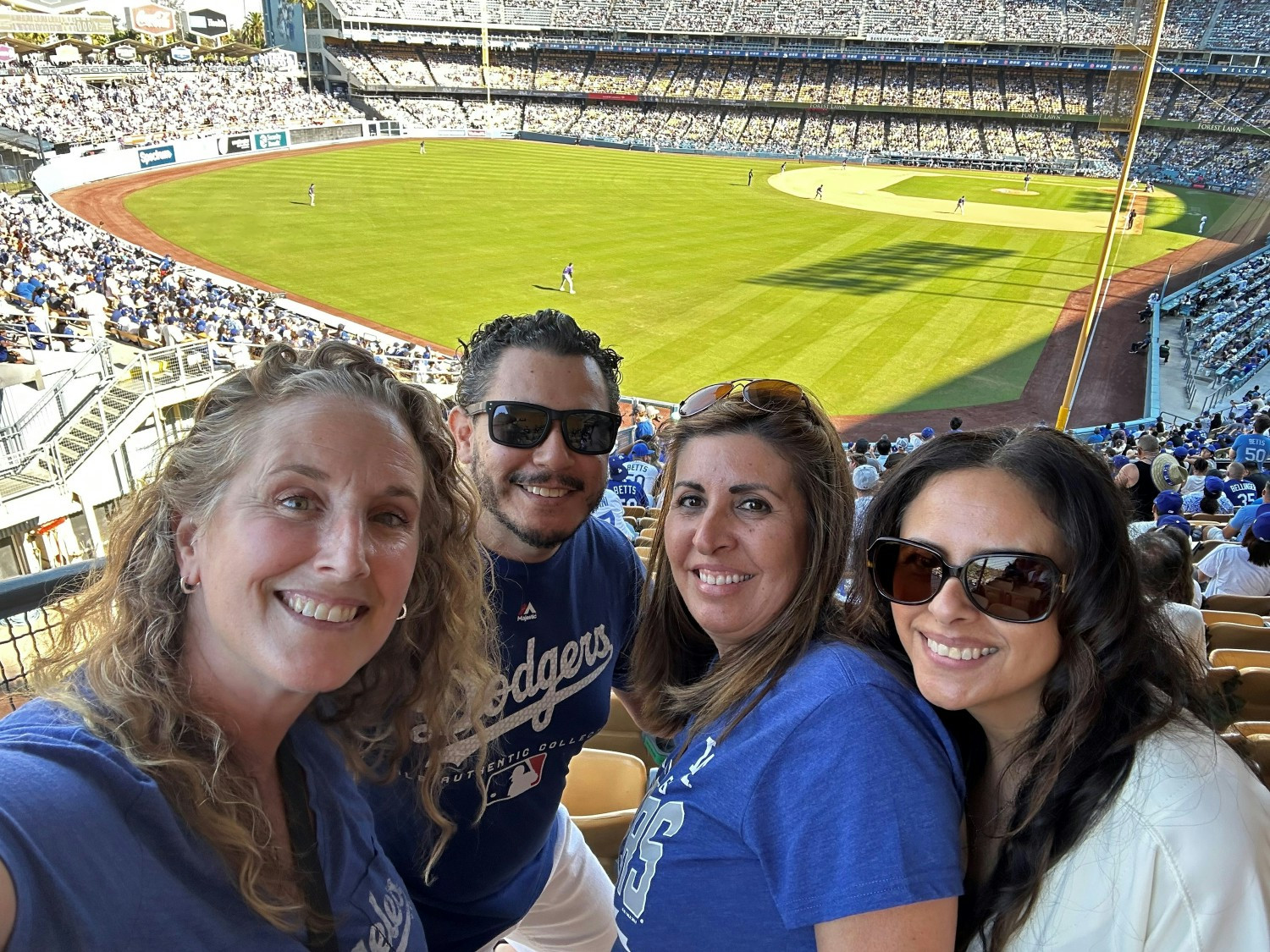 Cottage Night at Dodger Stadium - over 100 employees and their families joined in for Dodger baseball.