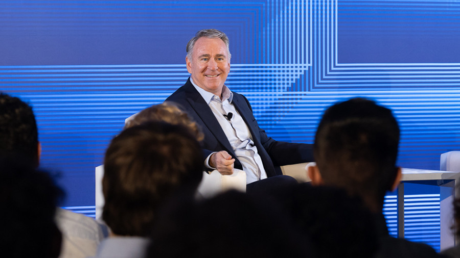 Ken Griffin speaking with Citadel interns