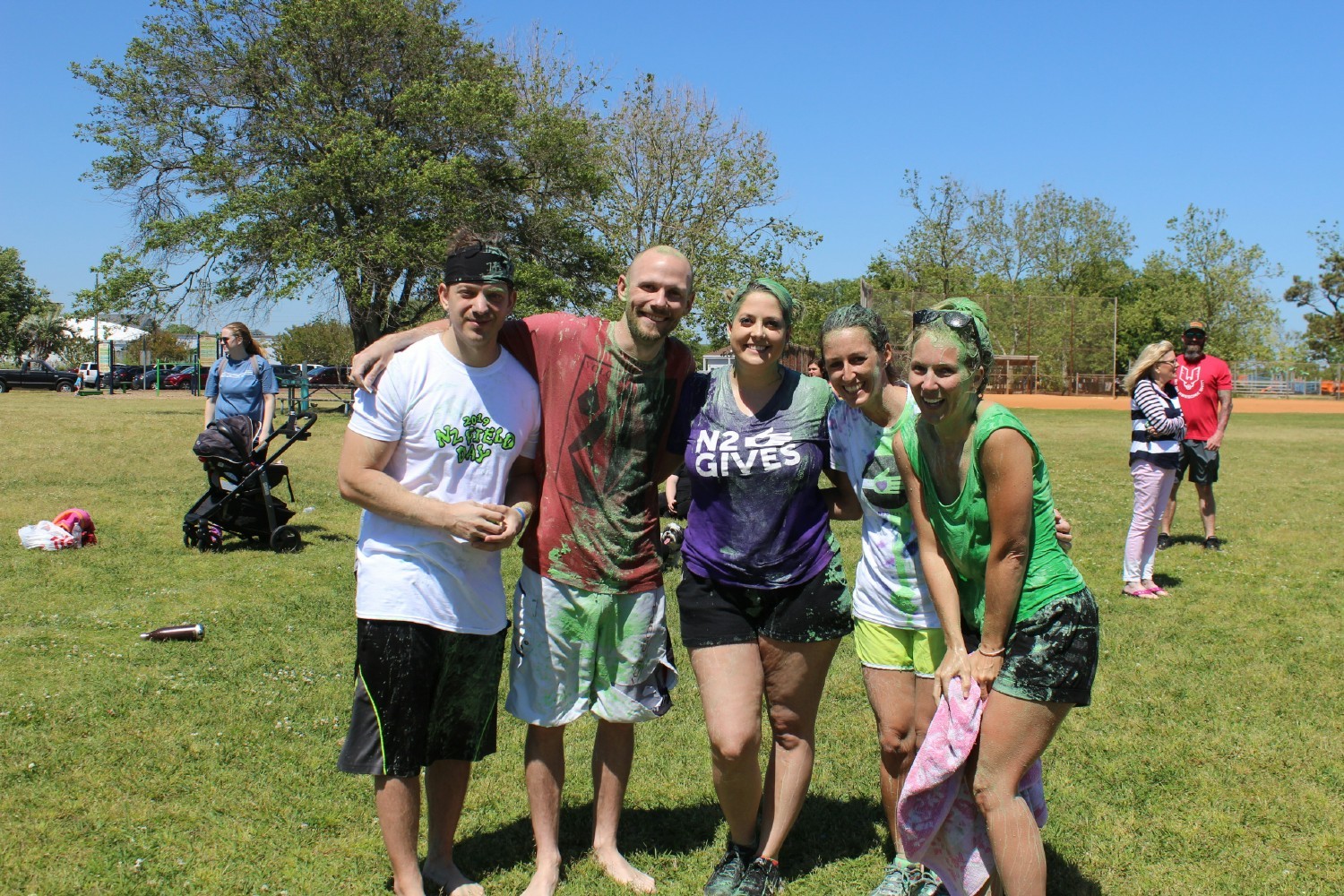 Team members were slimed to raise money for N2GIVES – our philanthropic program fighting human trafficking.