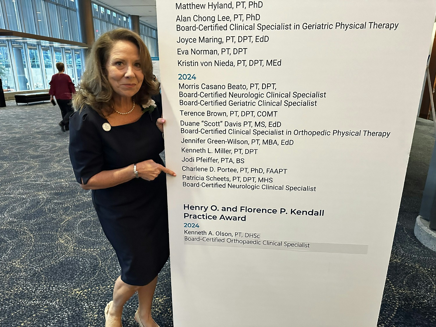 Patty Scheets, VP of Quality and Compliance, receives the Lucy Blair award.
