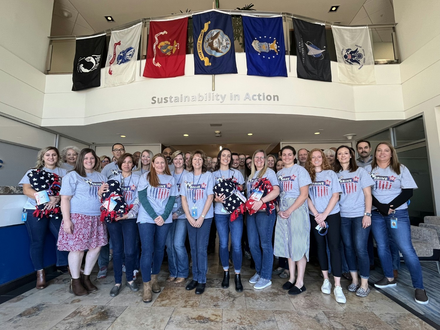 Employees supporting our VALOR BRG at an event. VALOR stands for Veterans, Advocacy, Learning, Outreach, and Recruiting.