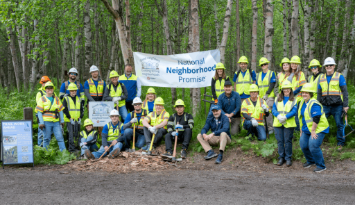 On June 18, our Anchorage team partnered with Alaska Trails to improve North Bivy Trail at Far North Bicentennial Park.