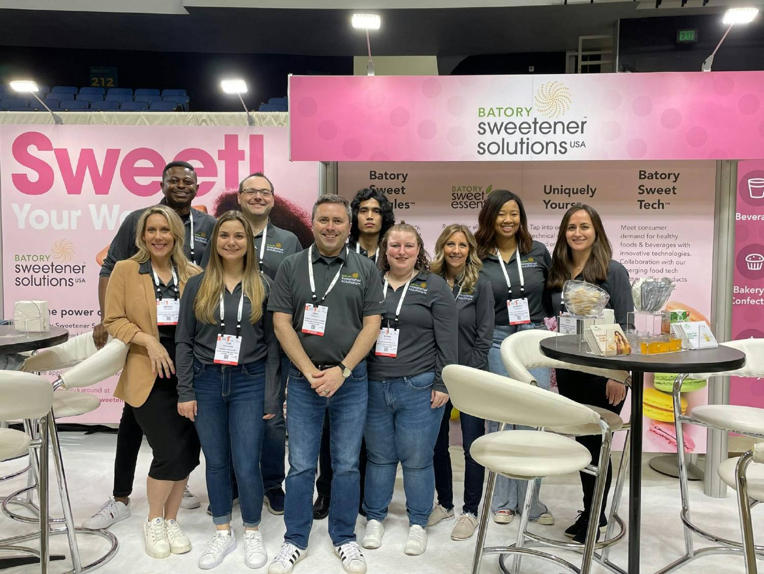The Batory Sweetener Solutions team showing our sweeter side at an industry trade show.