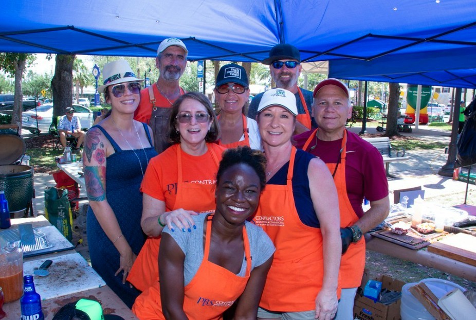 This is our annual Egg Fest cook team, another event that raises funds for local non profits supporting youth programs.