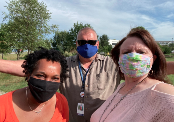 MEM employees participate in fire drill during WorkSAFE Week. Remote employees joined in from home at the same time.