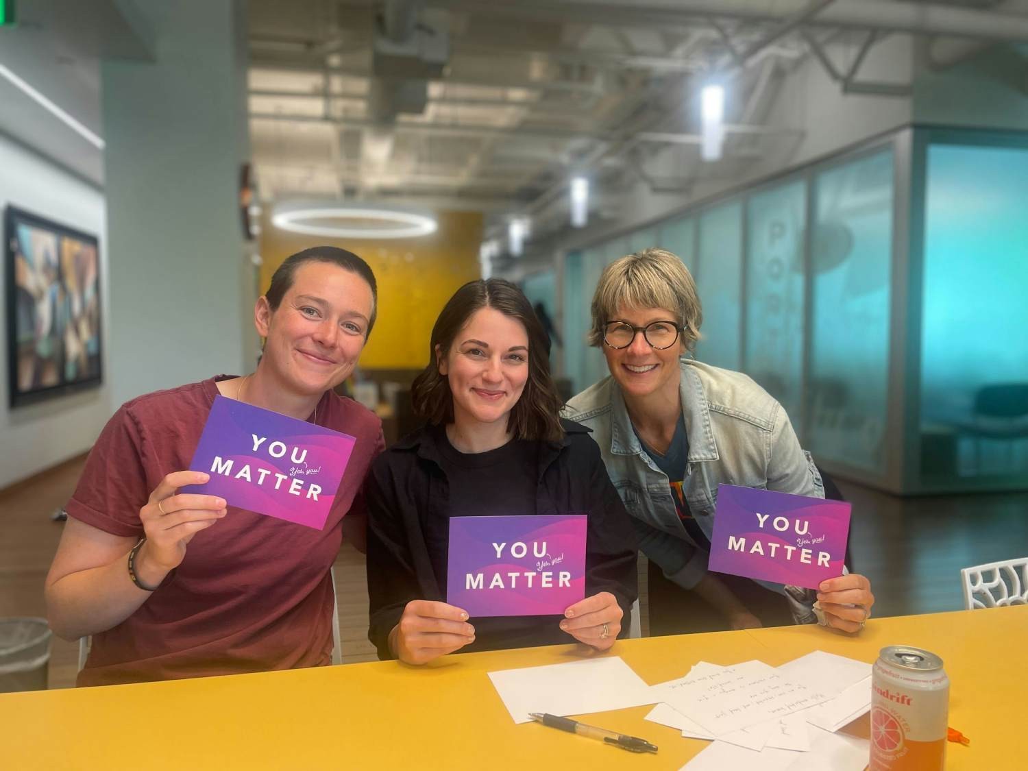 Celebrating Pride by writing letters of love and support to LGBTQI+ youth, HQO Portland, OR