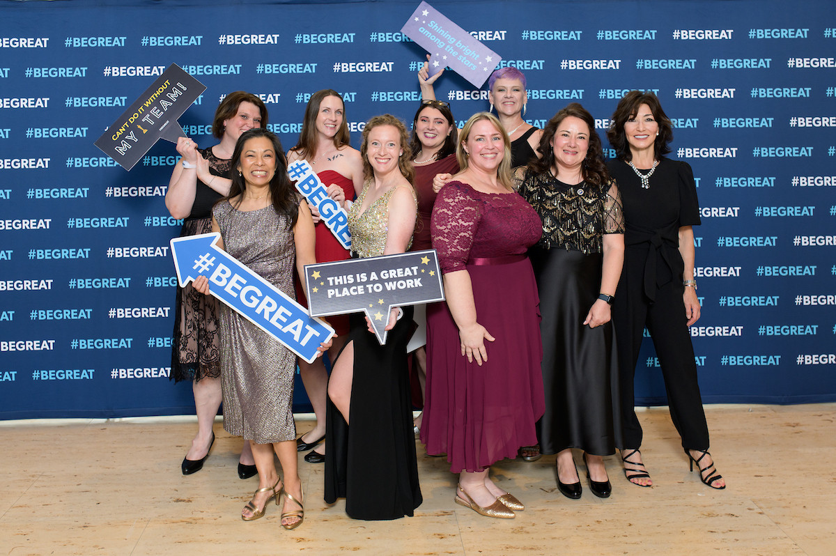 Employees celebrate at the annual #BeGreat employee recognition event!