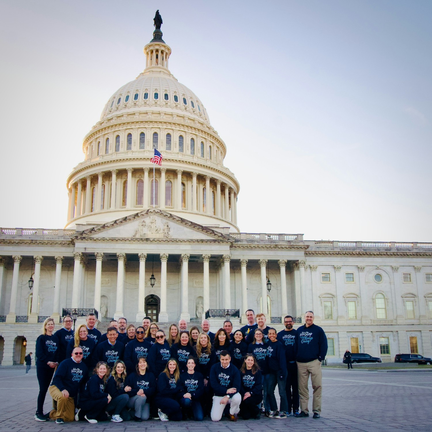 APUS proudly representing in front of the U.S. Capitol during annual Strategy Summit - united in purpose and spirit.