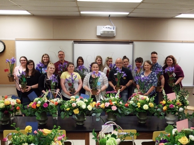 Training class for our floral designers