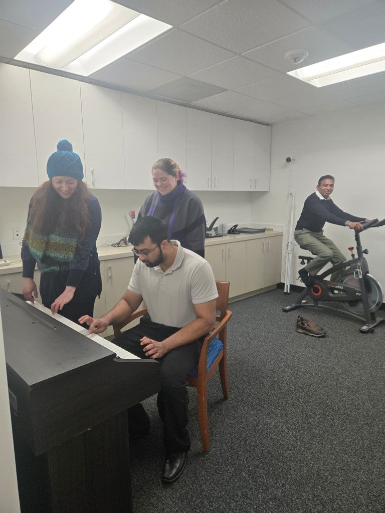 Taking time off to enjoy the piano and a bike on a Friday afternoon