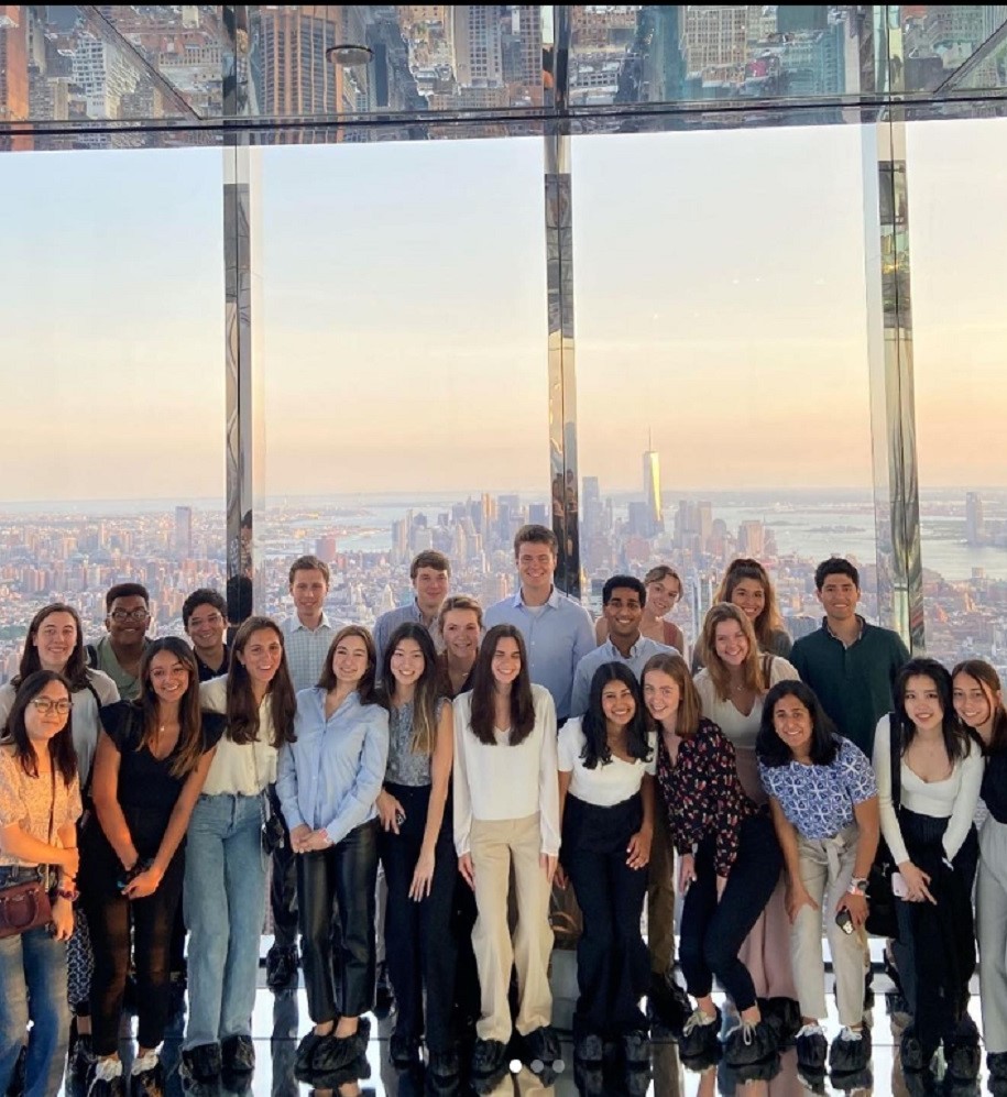 Our interns sharing a fun evening together, enjoying a spectacular view of New York City