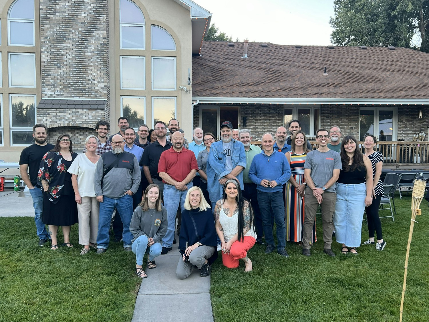 Employees from Studsvik gather for a barbeque!