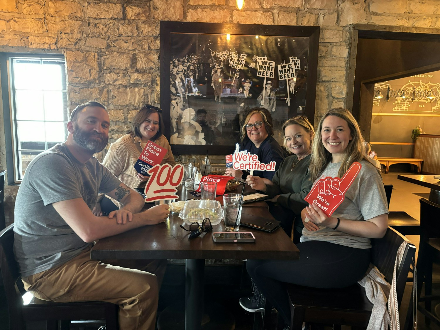 OH Team Members celebrating 2025 GPTW Certification.