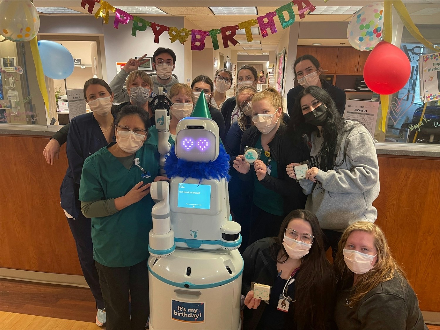 Associates celebrate Moxie's birthday at Mary Washington Hospital