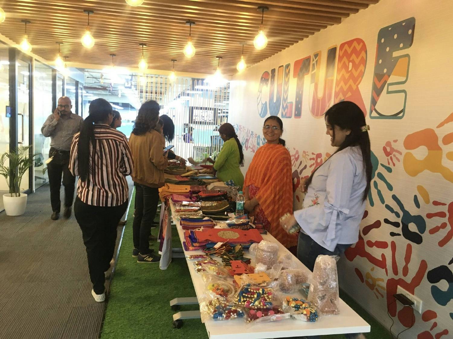 Women Empowerment Project a part of our CSR umbrella. Stall set-up in our Pune office. Handmade Diwali stuff.