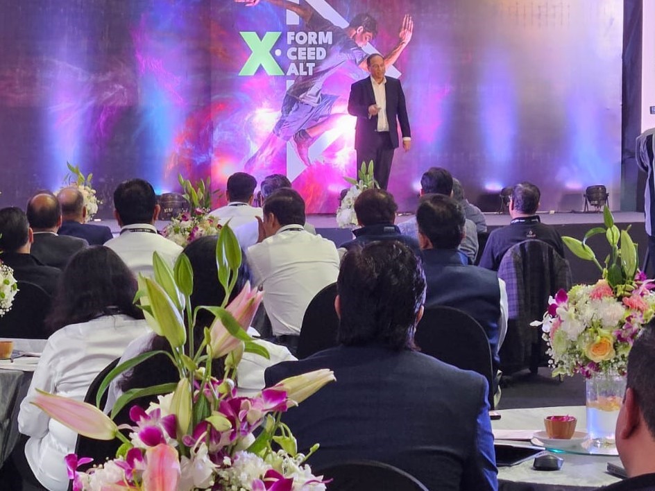 Our CEO address people at Xonfluence. It's a leadership get together to communicate progress and way forward.