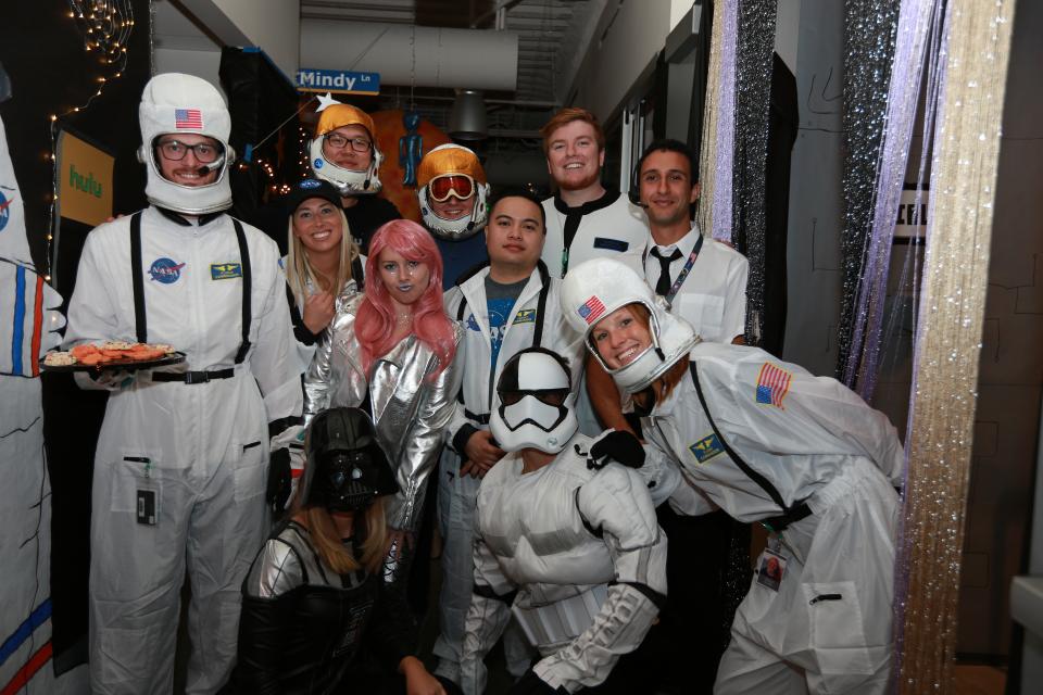 Welcome to the Huluverse! Last year's Huluween celebration included a special outer space exhibit hosted by our Advertising team.