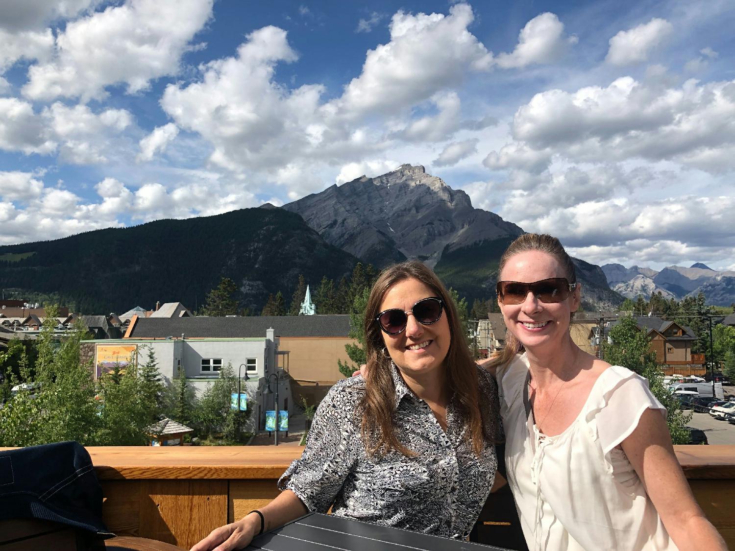 Close friends as well as co-workers.  Vacationing together in Canada.