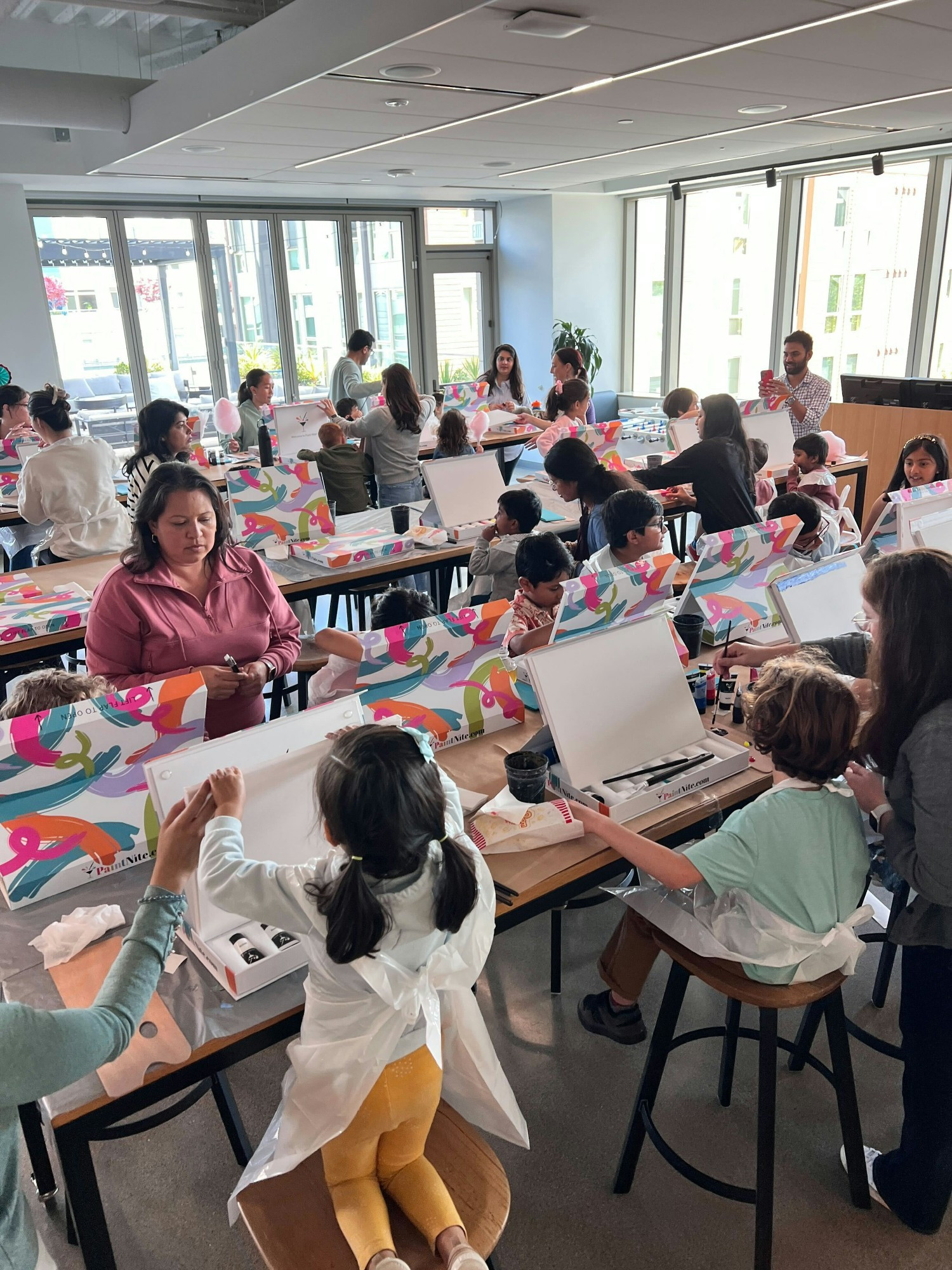 Bring Your Kid's to Work Day painting activity in Redwood City, CA!
