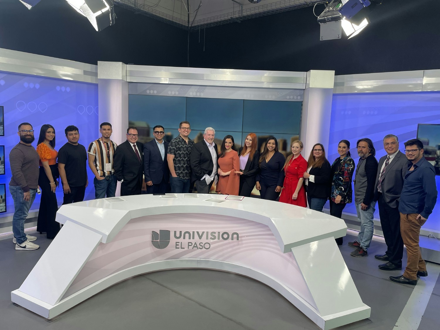 Entravision El Paso news studio and news team.