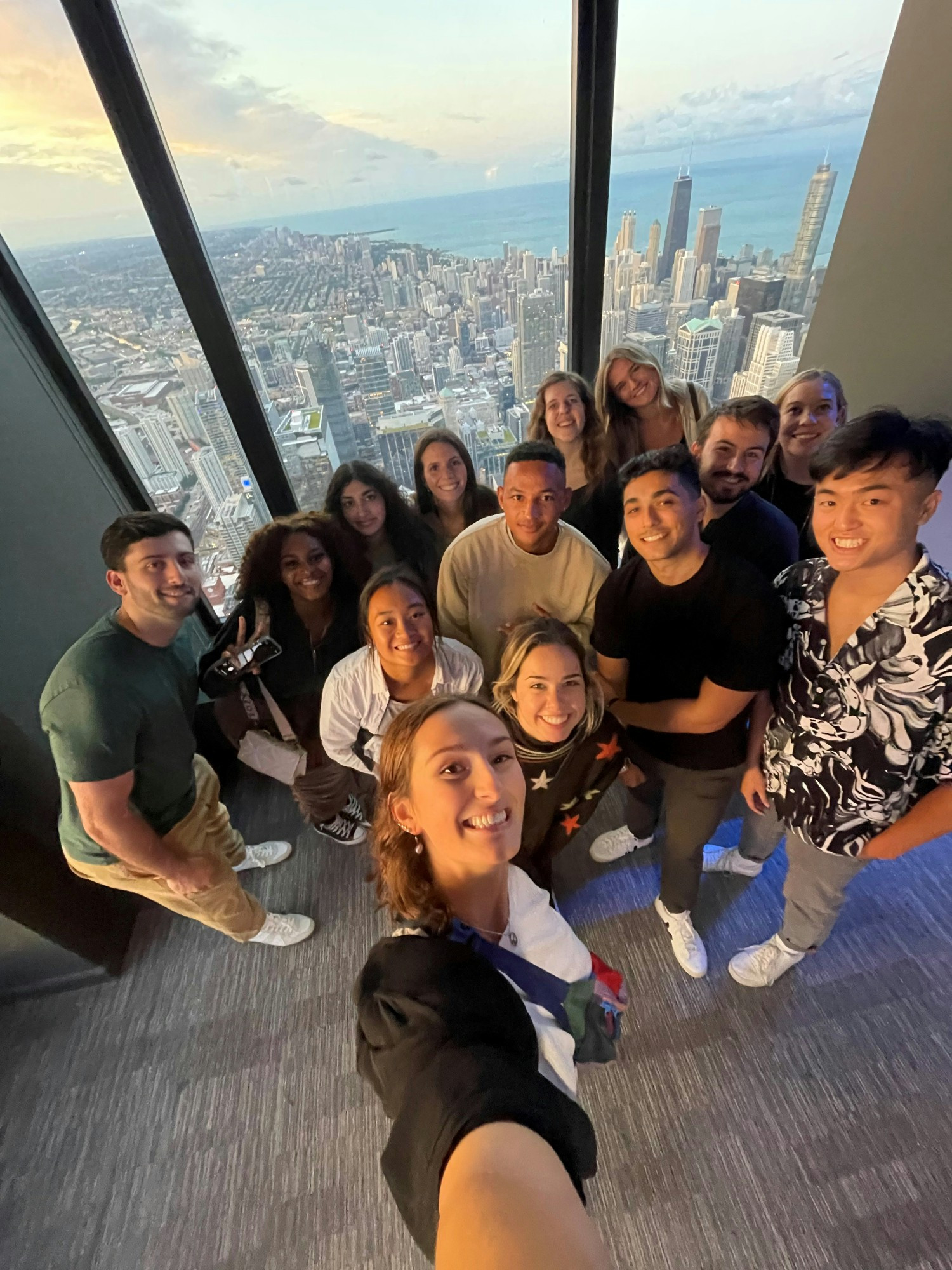 A group of Emerging Leaders gathering together for an event in Chicago. 