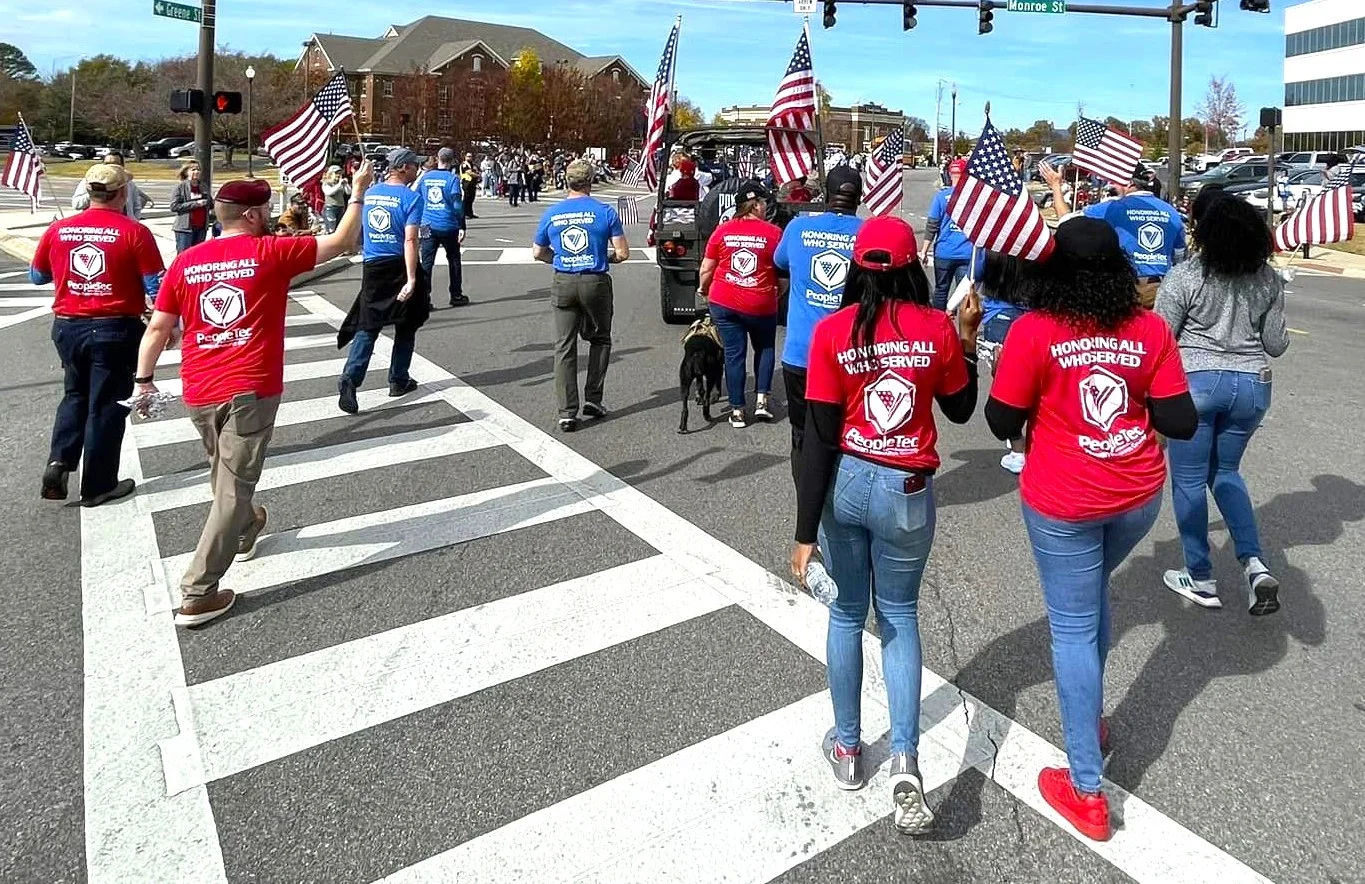 Our Veterans Resource Group participating in the annual Veteran's Day Parade.