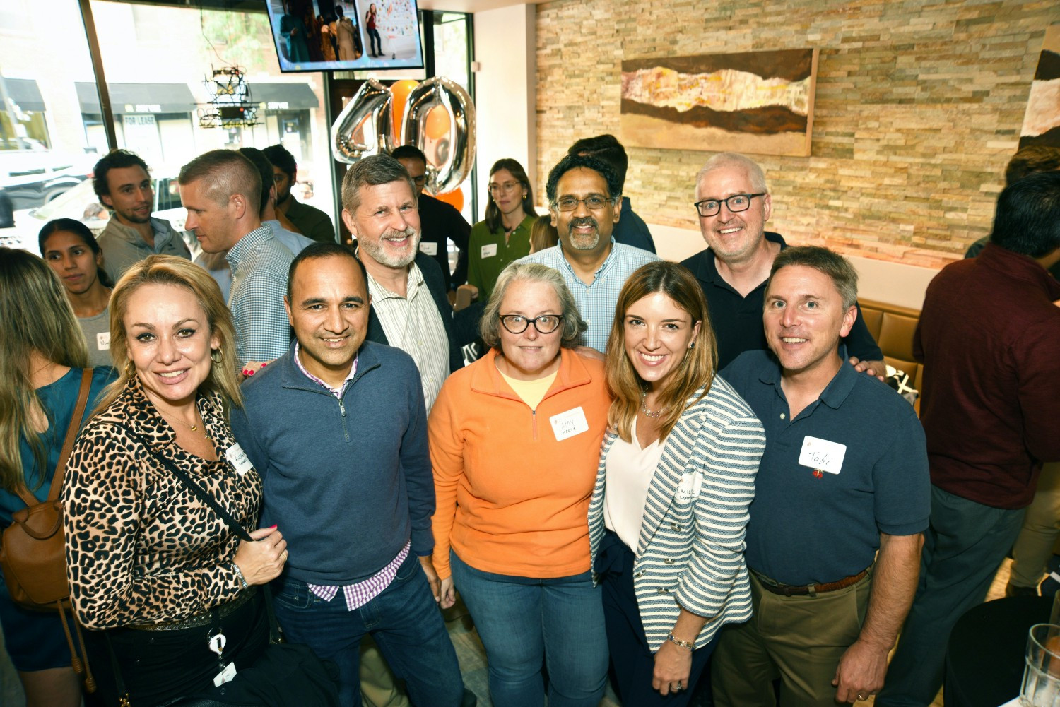 ZS Evanston employees pose for a group picture