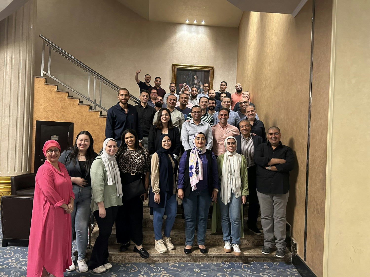 Team spirit in every step—celebrating collaboration and connection with our amazing crew worldwide.