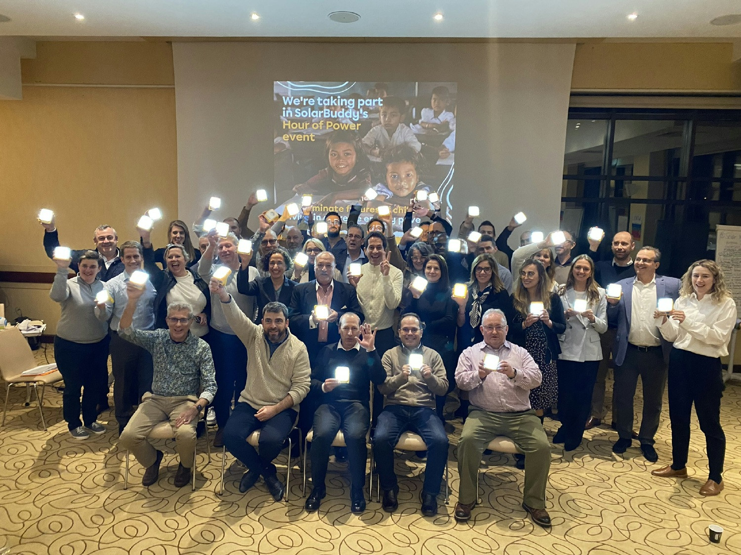 Social Media- Team building activity, assembling solar lamps for children in developing countries 