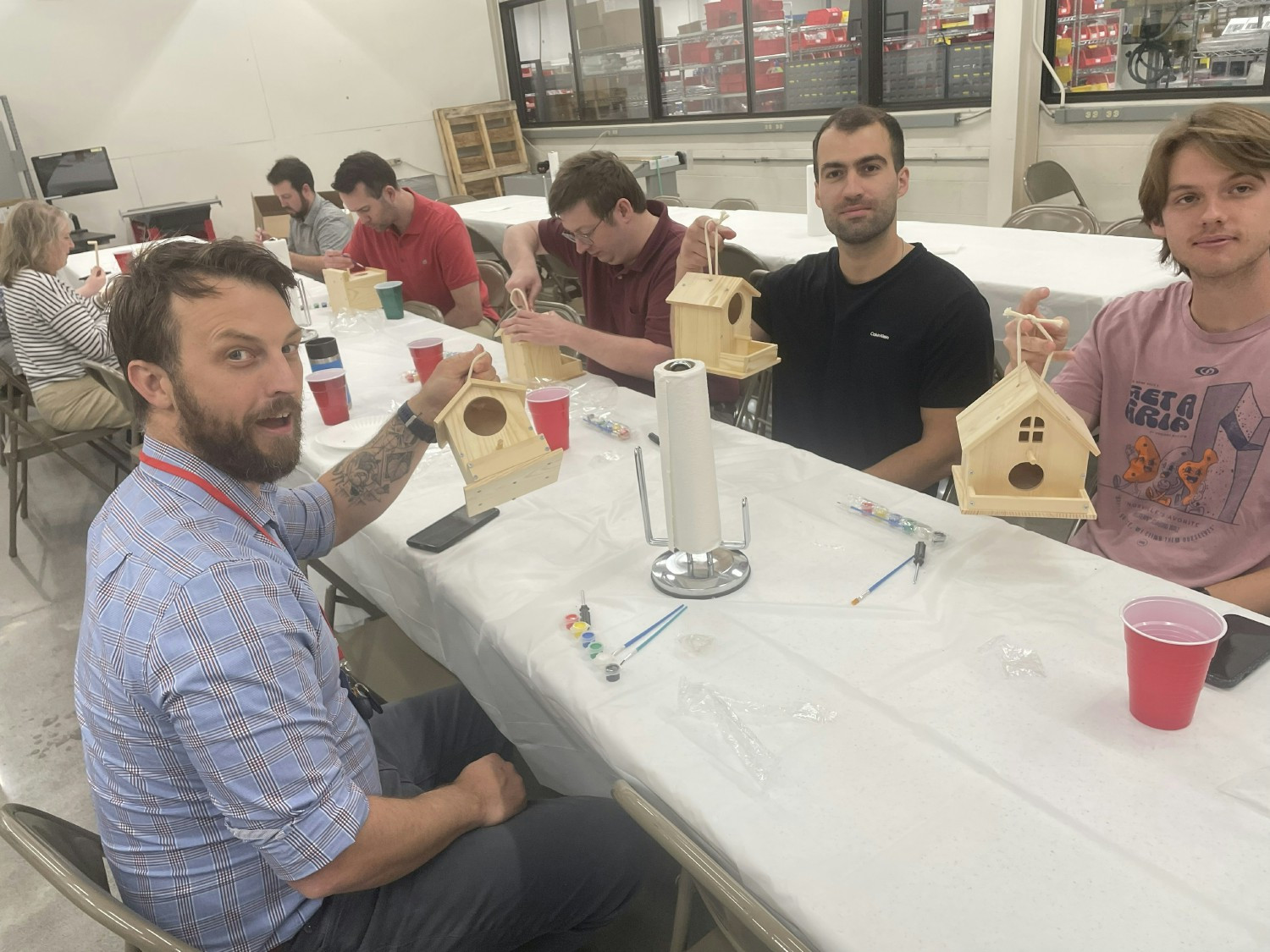 Sustainability birdhouses.