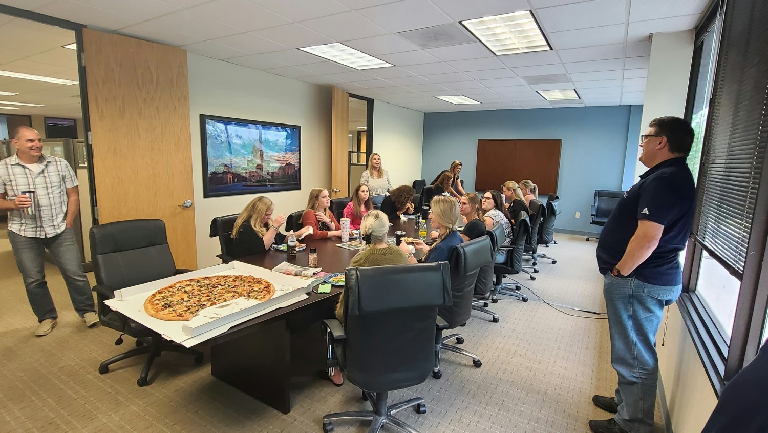 Our Austin team enjoying an in-office lunch.