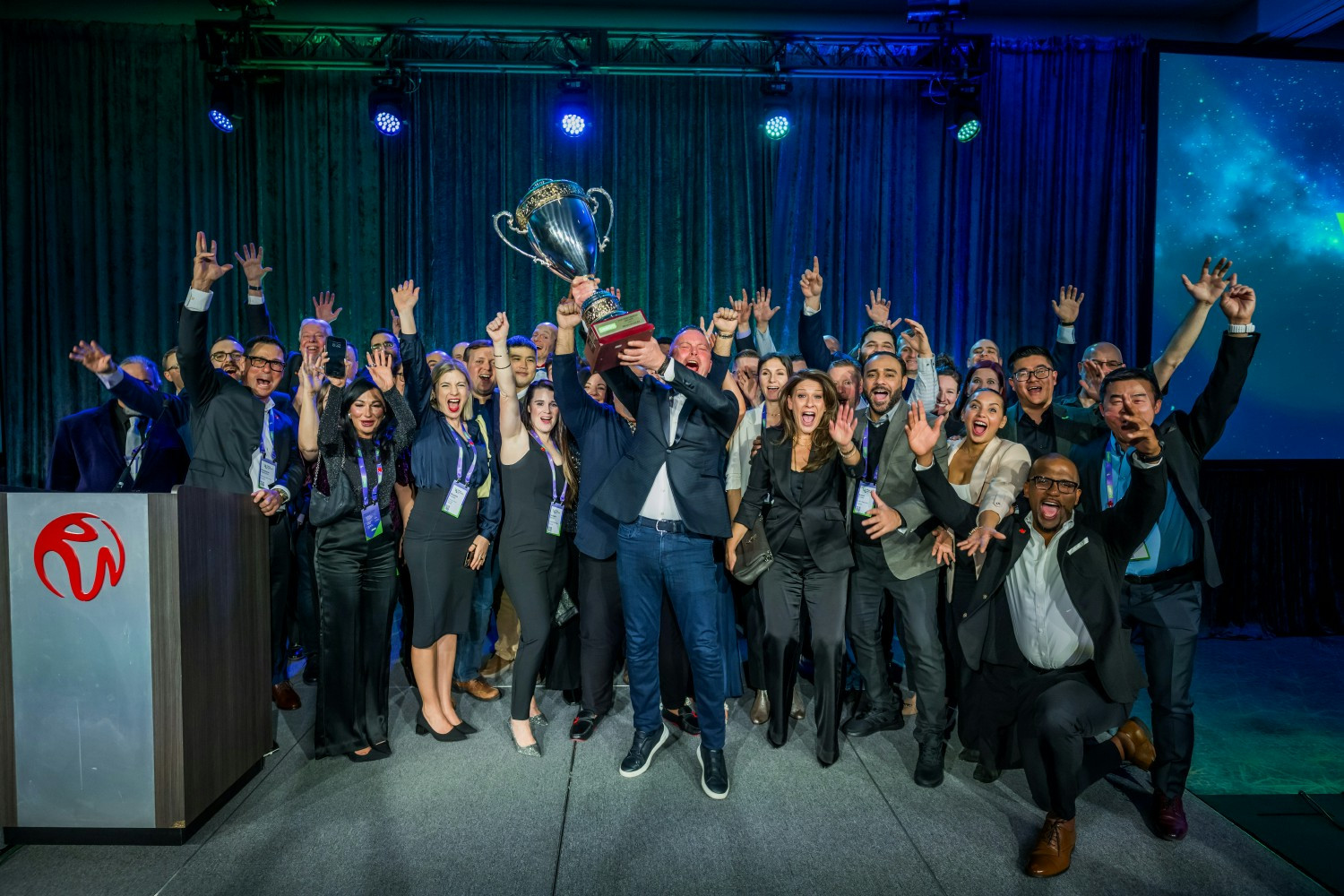 Team celebrating amazing results