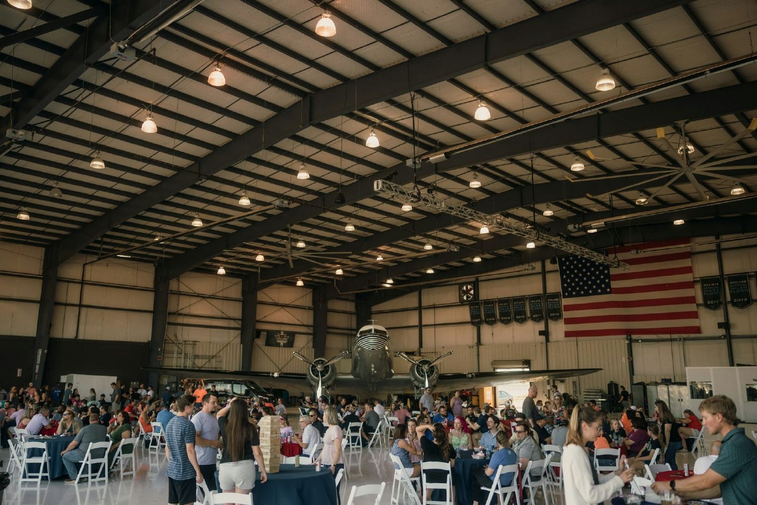 A mid-year show of appreciation for employees at the annual hangar bash.