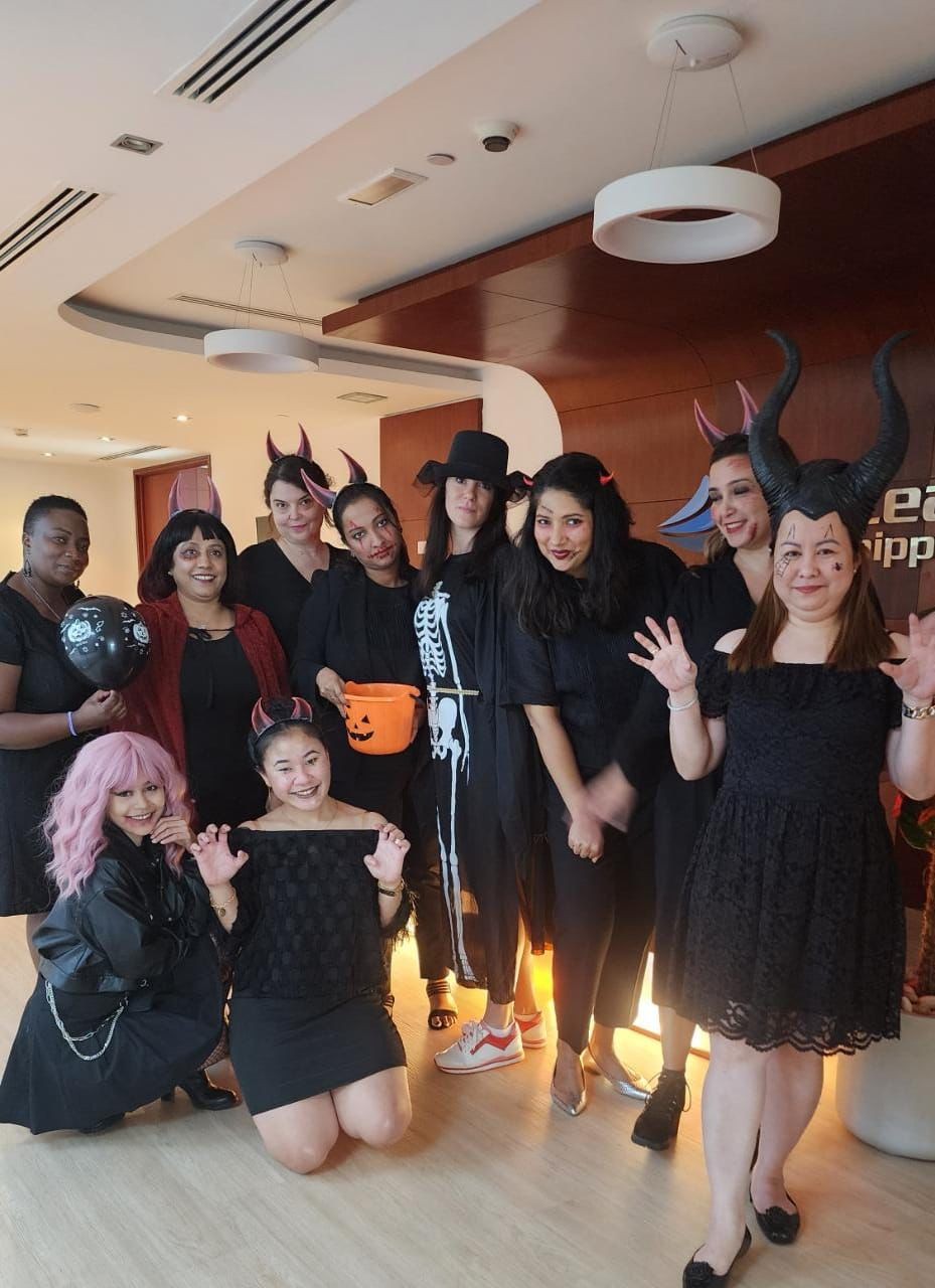 Halloween dress up in UAE office.