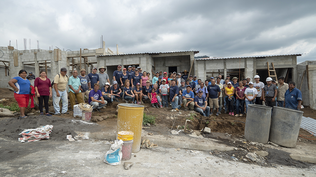 PRMI volunteers partnered with Habitat for Humanity to build new homes for victims of Volcan de Fuego eruption in 2018.