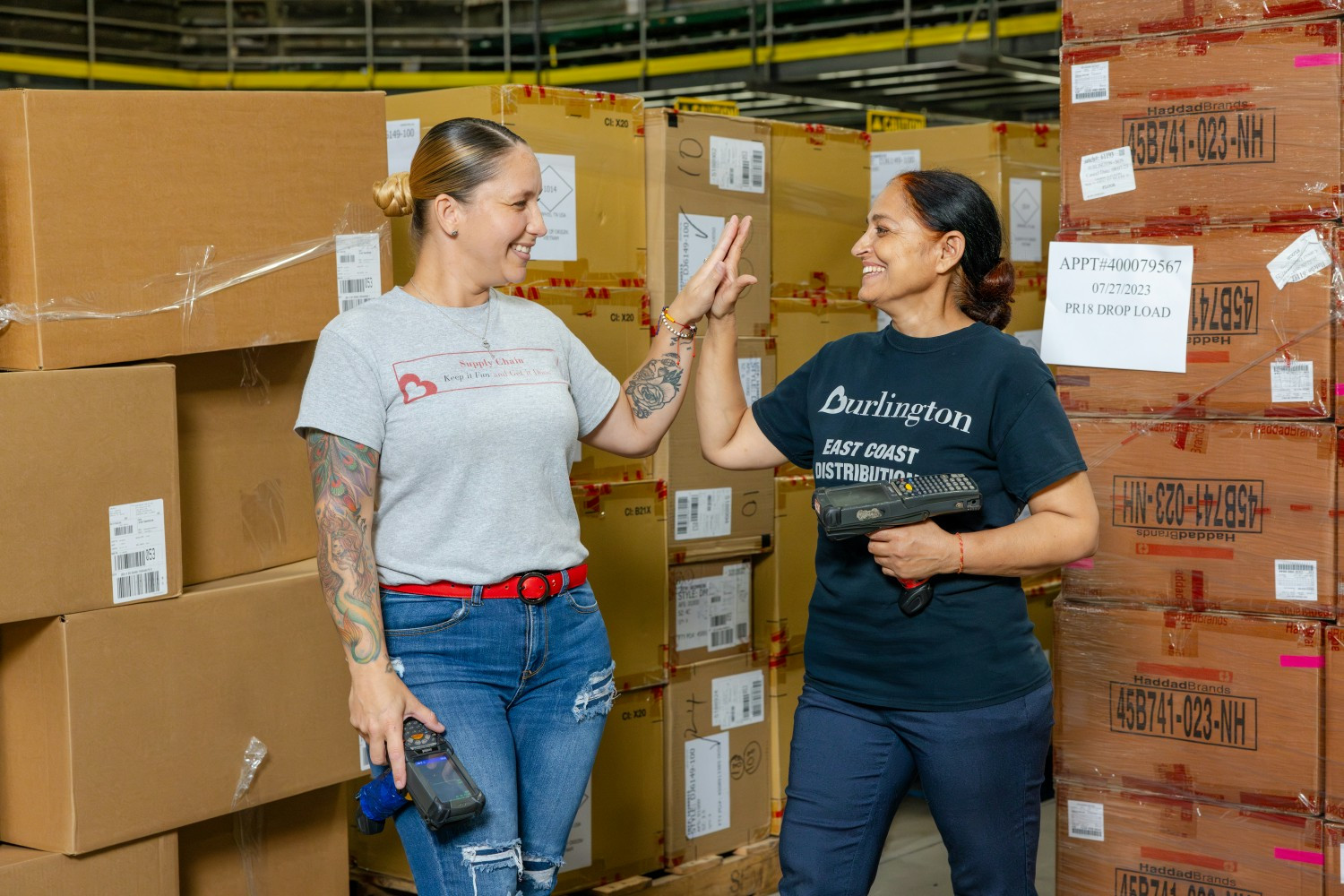 Distribution Center and Supply Chain associates celebrating a job well done.