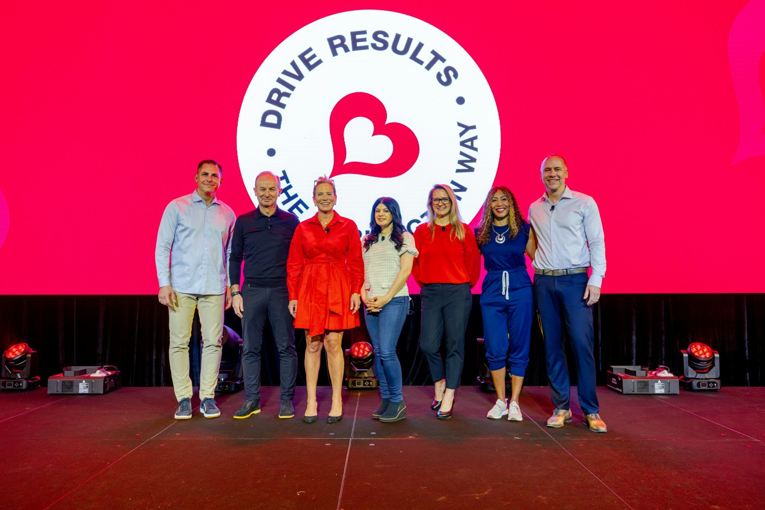 CEO Michael O’Sullivan and members of the Executive Leadership Team onstage at the annual Field and Store meeting.