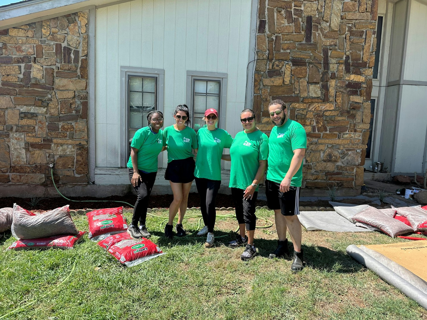 Employees repaired a local home with Rebuilding Together.
