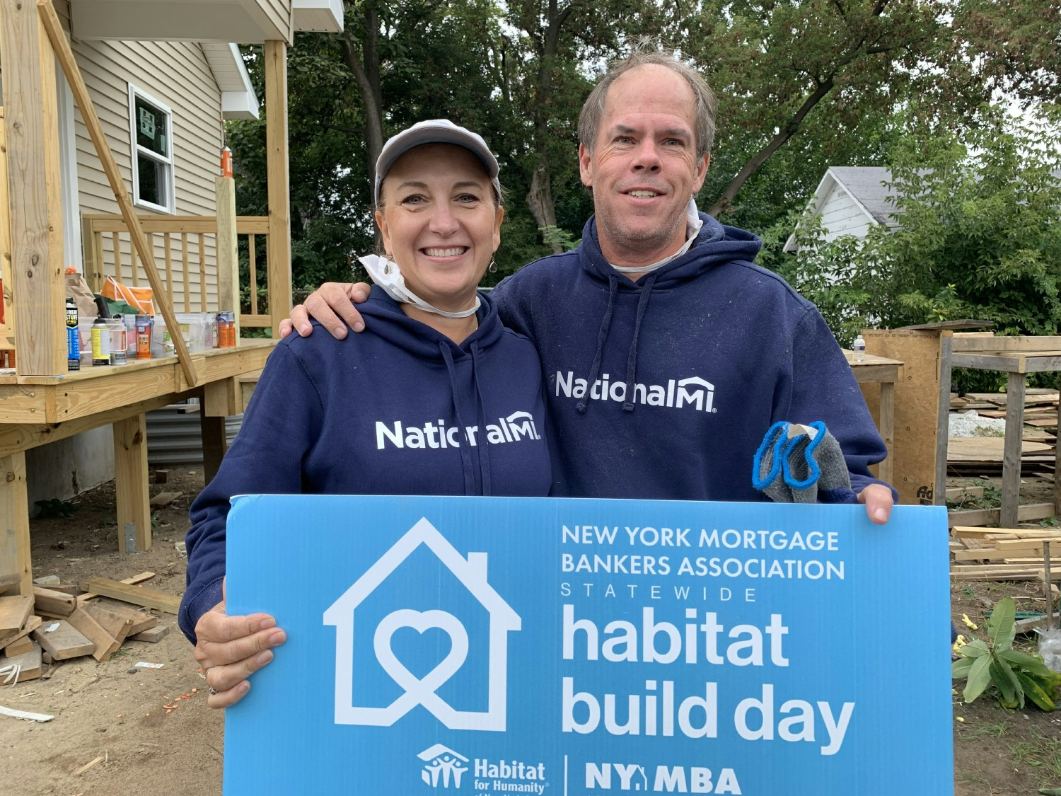 National MI employees volunteering at Habitat for Humanity.