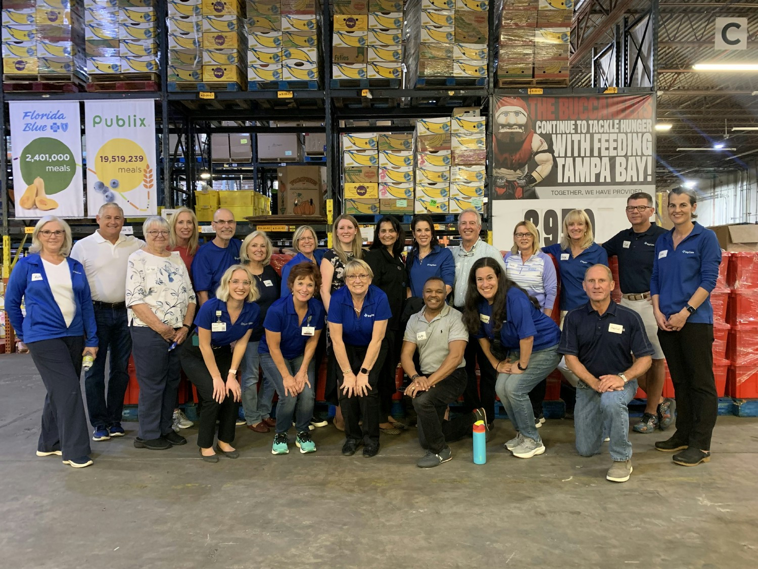 BayCare executives, board of directors, and team members spent a day volunteering to pack Healing Bags for patients