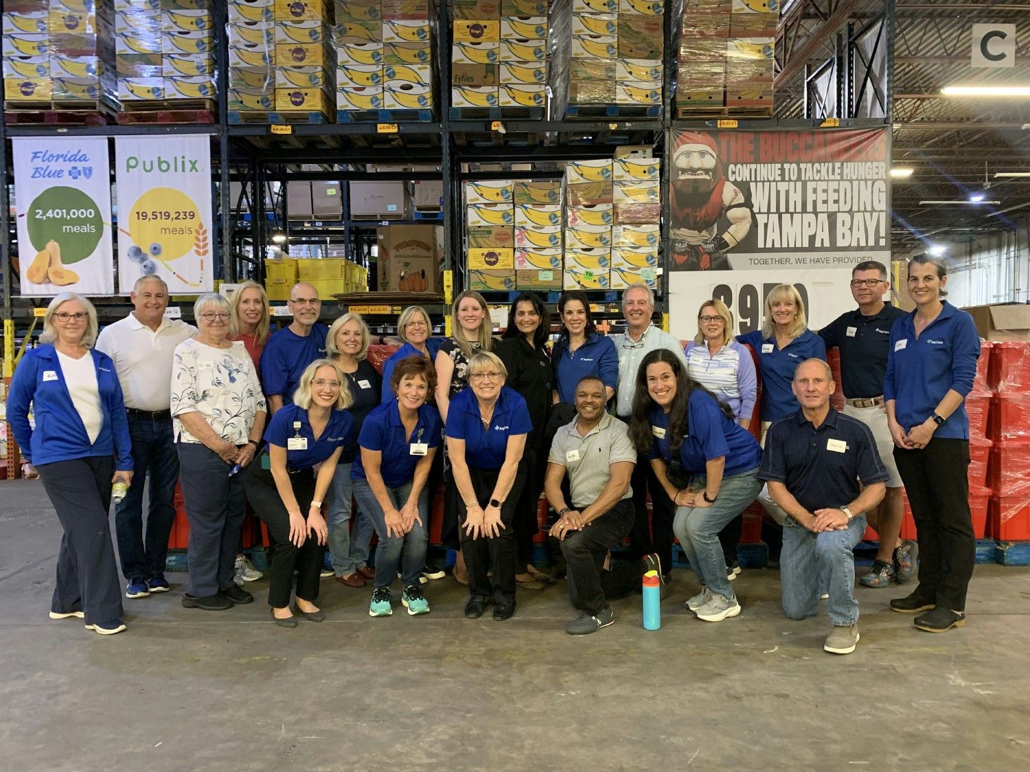 Team members donate thousands of pounds of cereal to support BayCare's food insecurity initiatives in our community.