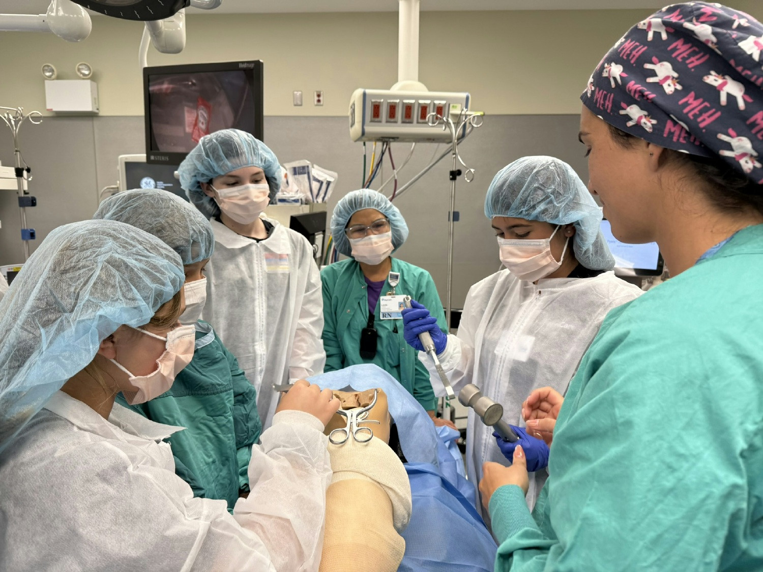Middle school students attend one of BayCare’s hands-on summer camps for students interested in health care careers. 